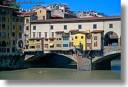 arno, bridge, europe, florence, horizontal, italy, kayaks, ponte vecchio, rivers, rowers, towns, tuscany, photograph