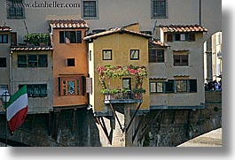 bridge, europe, florence, horizontal, italy, ponte vecchio, tuscany, windows, photograph