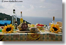 europe, foods, horizontal, italy, picnic, setting, tables, tuscany, photograph