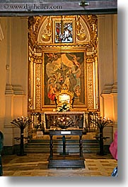 altar, churches, europe, italy, monastery, monestaries, monte oliveto maggiore, religious, tuscany, vertical, photograph
