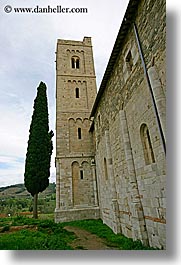 abbey, churches, europe, italy, monestaries, religious, sant antimo, sant atinimo, tuscany, vertical, photograph