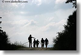 clouds, europe, hikers, horizontal, italy, people, scenics, silhouettes, tuscany, photograph