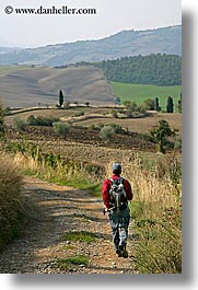 europe, hikers, italy, people, scenery, scenics, tuscany, vertical, photograph