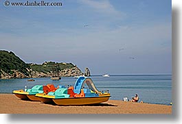 beaches, boats, colorful, europe, horizontal, isola giglio, italy, ocean, towns, tuscany, photograph