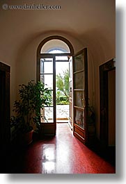 archways, doors, europe, fronts, hotels, italy, la bandita, towns, tuscany, vertical, villa, photograph
