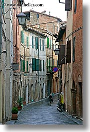 cobblestones, europe, italy, montalcino, people, streets, towns, tuscany, vertical, walking, photograph