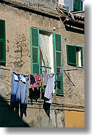 clothes, europe, hangings, italy, laundry, pitigliano, towns, tuscany, vertical, photograph