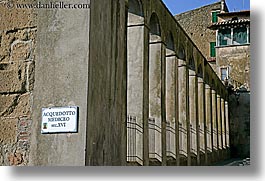 aquaduct, europe, horizontal, italy, pillars, pitigliano, towns, tuscany, photograph