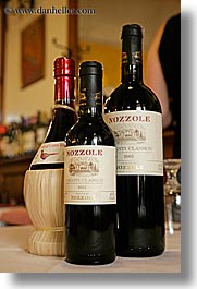 bottles, europe, italy, nossole, red wine, scarperia, towns, tuscany, vertical, wines, photograph