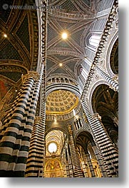 ceilings, churches, europe, italy, religious, siena, towns, tuscany, vertical, photograph