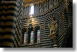 arts, churches, europe, glasses, horizontal, italy, marble, religious, sculptures, siena, stained, stained glass, statues, towns, tuscany, windows, photograph