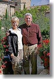 couples, europe, happy, italy, men, phil, sandy, senior citizen, sims, tourists, tuscany, vertical, womens, photograph