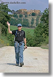 dave, europe, hiking, italy, men, thornton, tourists, tuscany, vertical, photograph