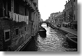 black and white, canals, europe, horizontal, italy, venecia, venezia, venice, photograph
