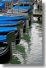 blues, boats, canals, europe, gondolas, italy, topped, venecia, venezia, venice, vertical, photograph