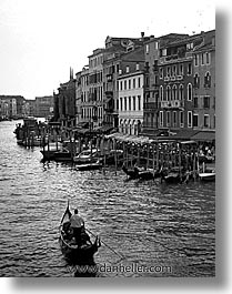 black and white, canals, europe, grand canal, italy, venecia, venezia, venice, vertical, photograph