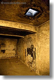 auschwitz, buildings, chamber, europe, gas, poland, prison, prison camp, slow exposure, structures, vertical, photograph
