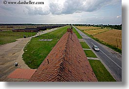 auschwitz, buildings, europe, from, guards, horizontal, poland, prison, prison camp, structures, towers, views, photograph