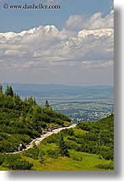 activities, clouds, europe, high, hikers, hiking, nature, paths, poland, scenics, sky, vertical, photograph
