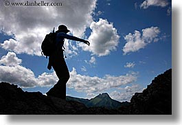 activities, clouds, emotions, europe, hikers, hiking, horizontal, nature, poland, silhouettes, sky, solitude, photograph