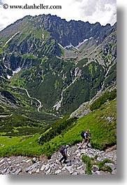 activities, europe, hikers, hiking, mountains, nature, paths, poland, vertical, photograph