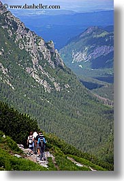 activities, europe, hikers, hiking, mountains, nature, paths, poland, vertical, photograph