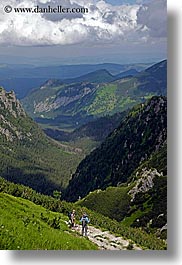 activities, europe, hikers, hiking, mountains, nature, paths, people, poland, vertical, photograph