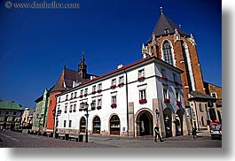 buildings, colorful, europe, horizontal, krakow, poland, photograph
