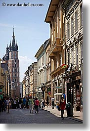 buildings, europe, krakow, poland, streets, vertical, photograph