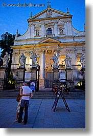 churches, couples, europe, krakow, poland, st peter paul church, vertical, photograph