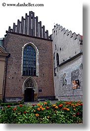 christian, churches, europe, flowers, krakow, nature, poland, religious, vertical, photograph