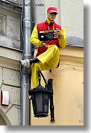 cameras, europe, krakow, mannequins, photographers, poland, vertical, photograph