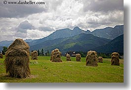 europe, hay, horizontal, poland, scenics, stacks, zakopane, photograph