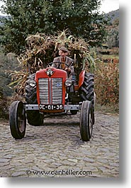 europe, farmers, people, portugal, tractor, vertical, western europe, photograph