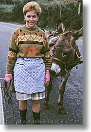 donkeys, europe, people, portugal, vertical, western europe, womens, photograph