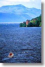 castles, england, europe, scotland, united kingdom, urquhart, vertical, photograph