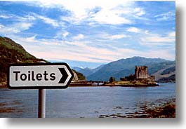 england, europe, horizontal, scotland, signs, toilets, united kingdom, photograph