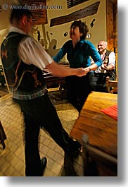 artists, couples, dancing, europe, gypsy music, men, motion blur, music, musicians, people, slovakia, vertical, womens, photograph