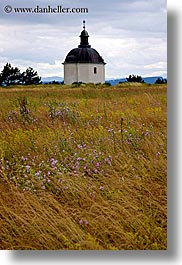 big, churches, europe, fields, landscapes, slovakia, small, vertical, photograph
