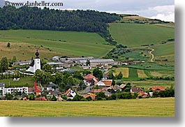 colors, europe, fields, green, horizontal, landscapes, slovakia, towns, photograph