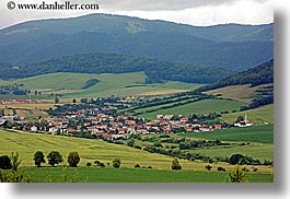 colors, europe, fields, green, horizontal, landscapes, slovakia, towns, photograph