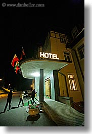 europe, hotels, into, nite, people, slovakia, vertical, walking, photograph