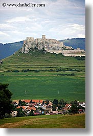 catsle, europe, over, slovakia, spis castle, towns, vertical, photograph