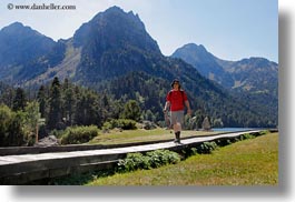 activities, aiguestortes hike, europe, hikers, hiking, horizontal, mountains, nature, paths, people, spain, photograph