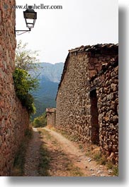 ansovell, europe, lamps, spain, stones, streets, vertical, walls, photograph
