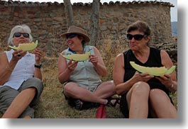 ansovell, emotions, europe, groups, happy, horizontal, laugh, melons, people, senior citizen, smiles, spain, tourists, womens, photograph