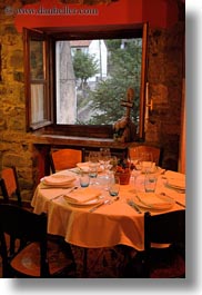 dinner, echo, europe, spain, tables, vertical, windows, photograph