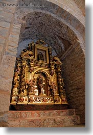 archways, churches, europe, iglesia monasterio de san pedro, ornaments, siresa, spain, structures, vertical, photograph