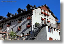 europe, facades, horizontal, hotel villa de torla, hotels, spain, torla, photograph