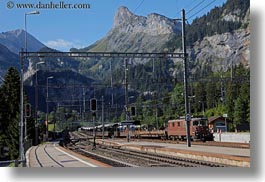 europe, horizontal, kandersteg, scenics, switzerland, trains, photograph